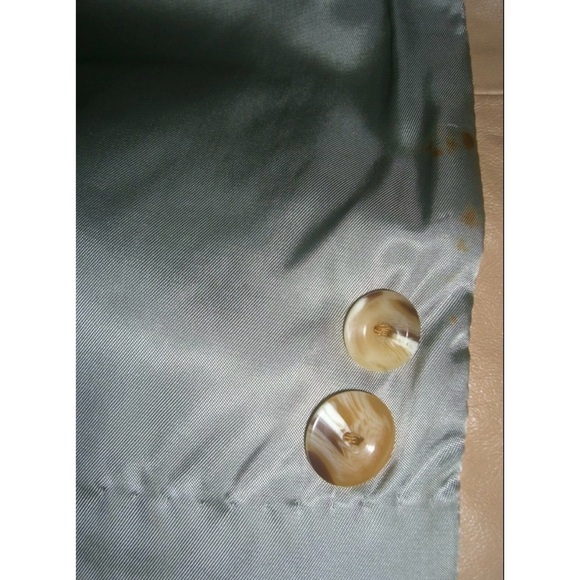 Vintage 70's Kirks Suede Leather Jacket  Camel Trench Coat Retro ALT Spy egirl - Picture 15 of 16